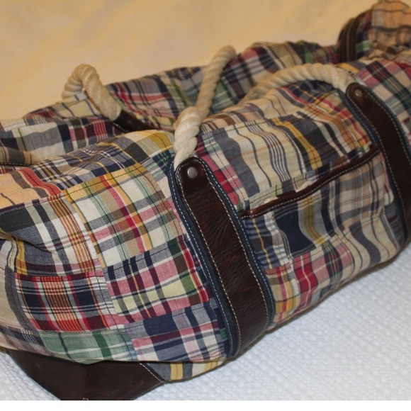 J. Crew Handbags - JCrew Plaid Pattern Duffle Bag